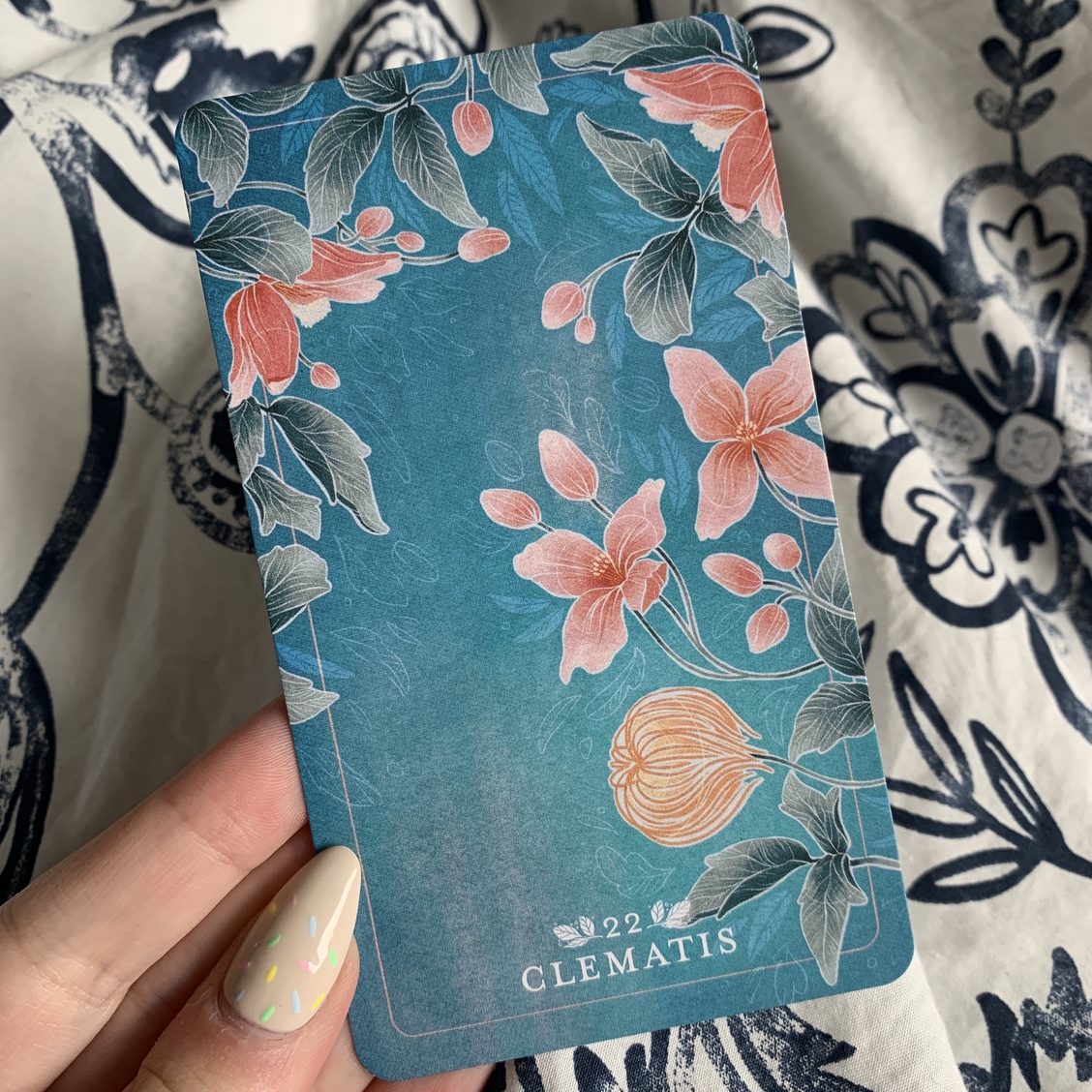 Clematis 22 card from the Seed & Sickle Oracle.